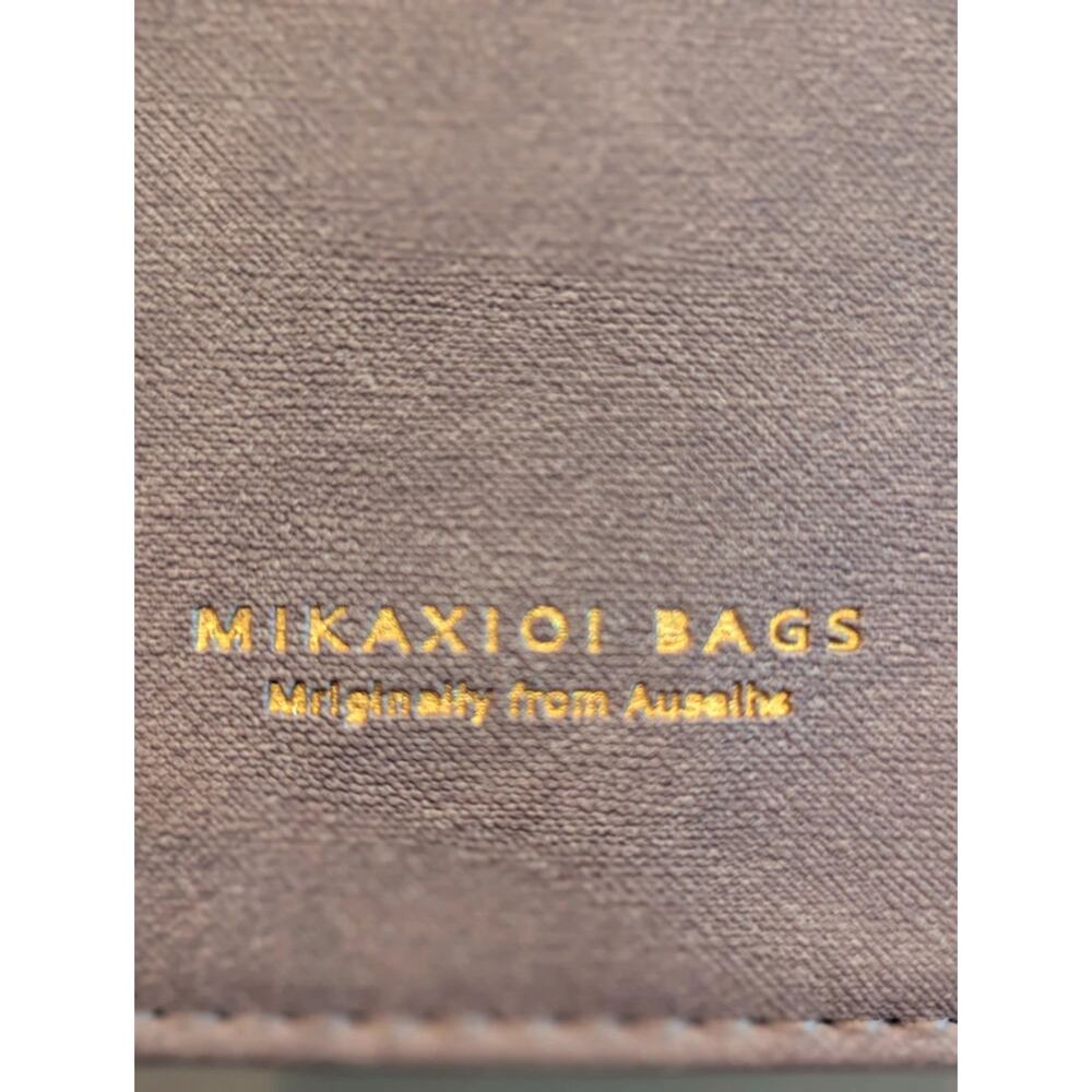 Mikaxiqi Australia Taupe Crossbody Bag Quiet Luxury Minimalist Vegan Suede - Picture 3 of 5